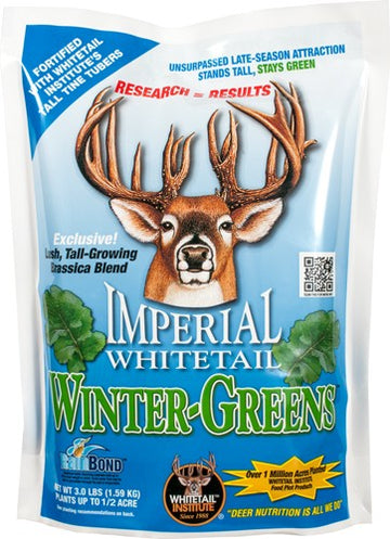 Whitetail Institute Imperial Winter-Greens 3 lb 1/2 Acre Fall Food Plot Seed