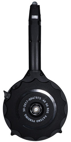 Iver Johnson Glock 40 S&W 50-Rd Drum Magazine - Black Polymer