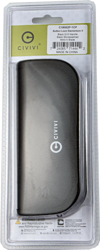 Civivi Knives Elementum II 2.96" Nitro-V Folding Pocket Knife - Black G10 / Stonewash