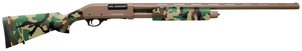Charles Daly 301 12 Gauge 28" 4+1 Pump Shotgun - FDE Woodland
