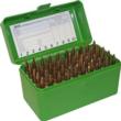 MTM Case-Gard RLLD-50 50-Round Flip-Top Rifle Ammo Box - Green