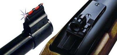 Williams FireSight Peep Sight Set Ruger 10/22 .22 LR Red Fiber Optic Front Black Anodized Aluminum