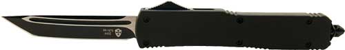Templar Knife Slim OTF 3.1" Black Tanto Plain 440C Black Rubber Handle