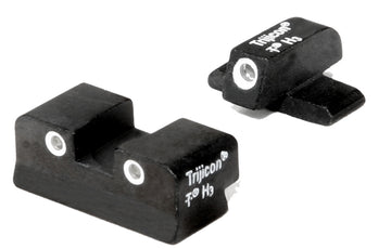 Trijicon 600448 Bright & Tough Night Sights  Green/Tritium White Outline Front Sight-Green/Tritium White Outline Rear Sight Sig Sauer P225/P226/P228 #8 Front/#8 Rear