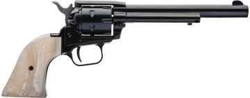 Heritage Mfg Rough Rider 22 LR/22 WMR 6.5" 6-Rd SAO Revolver - Black / White Pearl Grips