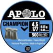 Apolo Pellets Champion .177 Cal 8.45gr Flat Head Airgun Pellets - 500 ct