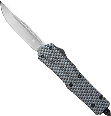 CobraTec Knives Medium FS-3 OTF 3" D2 Drop Point Carbon Fiber Aluminum Handle