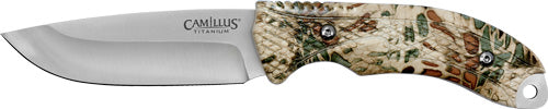 Camillus Mask 4" 420 Stainless Drop Point Fixed Blade Knife - Prym1 Camo
