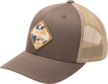 Browning Cap Lure Snap Back Brown Vintage Tan OSFM Mesh Back Hat