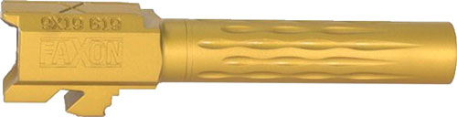 Faxon Firearms Match Series Flame Fluted 9mm Luger 4.02" Non-Threaded TiN PVD Barrel - Fits Glock 19 Gen 2-5