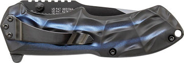 Smith & Wesson Black Ops M.A.G.I.C. 3.4" Tanto Folding Knife - Smoked Blue Aluminum Handle