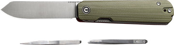 Civivi Knives Sendy 2.83" Nitro-V Satin Green/Red G-10 Folding Knife
