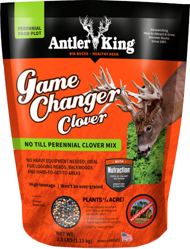 Antler King Game Changer Clover 2.5 lb 1/4 Acre Perennial Food Plot Seed