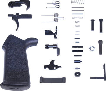 Guntec USA AR-15 Complete Lower Parts Kit w/ Ergonomic Polymer Pistol Grip
