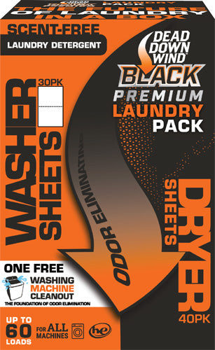 Dead Down Wind BLACK Premium Laundry Kit Detergent & Dryer Sheet Combo