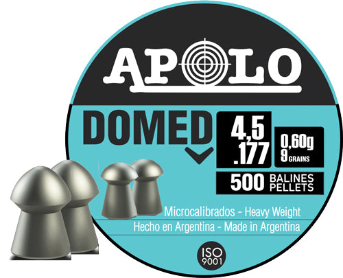 Apolo Pellets Domed .177 Cal 4.5mm 9gr Airgun Pellets - 500 ct