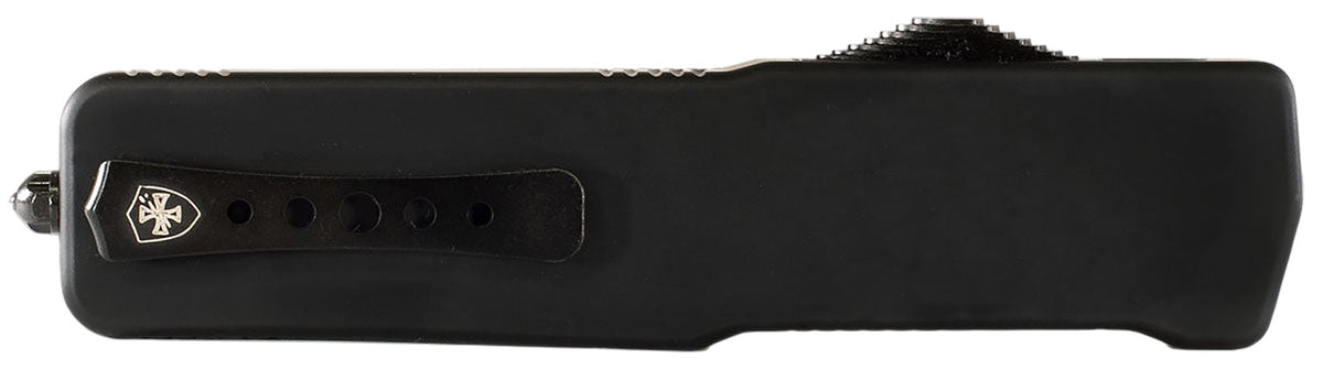 Templar Knife Slim Zinc OTF 3.1" D2 Drop Point Plain Black Oxide Stonewashed Black Rubber
