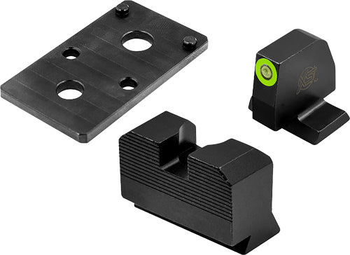 XS Sight Systems Minimalist Tritium Night Sight & RMR Optic Plate for S&W M&P - Big Dot