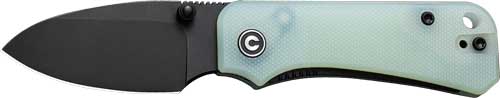 CIVIVI Baby Banter 2.34" Drop Point Black Stonewashed Nitro-V - Natural G10 Folding Knife