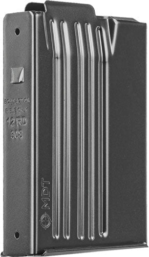 MDT Sporting Goods AICS Metal Magazine .308/6.5 Creedmoor 12-Rd Short Action Black Steel w/ Binder Plate