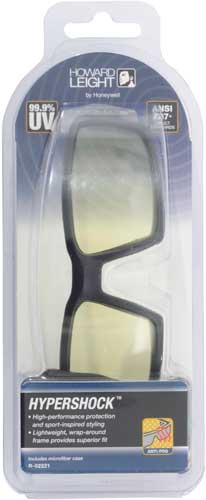 Howard Leight Hypershock Safety Glasses Amber Lens Black Frame