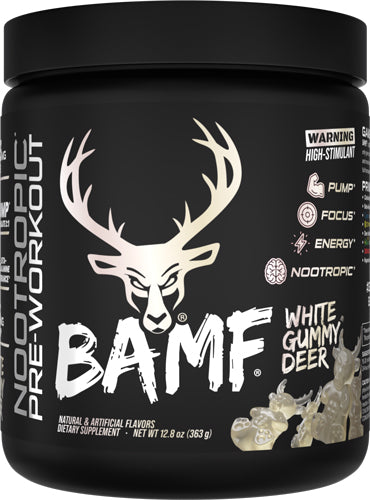 Bucked Up BAMF Pre-Workout White Gummy Deer 30 Servings Powder