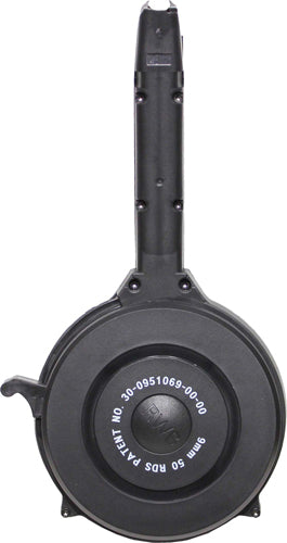 Iver Johnson Arms Glock 9mm 50-Rd Drum Magazine - Black Polymer