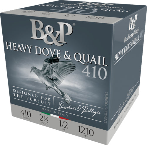 B&P Ammunition 410 Bore 2.5" 1/2oz #7.5 Shot 250 Rd Case