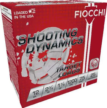 Fiocchi Shooting Dynamics 12 Gauge 2.75" 1-1/8oz #7.5 Shot 1200 fps 250rd Case