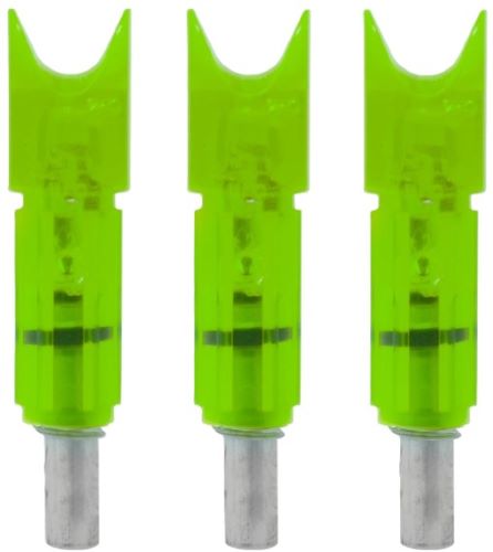 Lumenok GTC Gold Tip Crescent Lighted Crossbow Bolt Nock Green 3-Pack