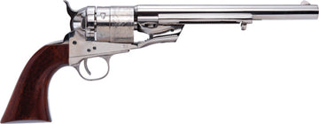 Cimarron 1860 Richards-Mason Type II 45 Colt 8" 6-Shot SAO Revolver - Nickel Walnut