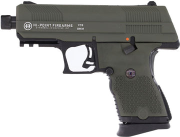 Hi-Point YC9 9mm Luger 3.93" 10+1 Semi-Auto Pistol - OD Green Slide, Threaded Barrel