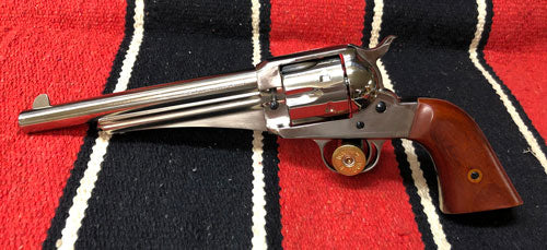 Cimarron 1875 Outlaw 45 Colt 7.5" 6-Shot Single Action Revolver - Nickel Walnut