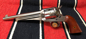 Cimarron 1875 Outlaw 45 Colt 7.5" 6-Shot Single Action Revolver - Nickel Walnut