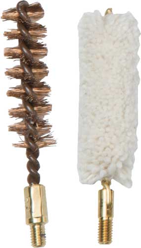 CVA .50 Caliber Brass Bore Brush & Cotton Swab Cleaning Set - 10-32 Thread