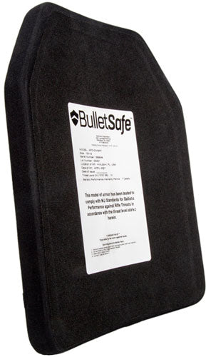 BulletSafe Level IV Ballistic Plate Shooter's Cut 10x12 Stand Alone