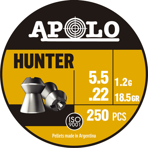 Apolo Pellets Hunter .22 Cal 18.5gr Hollow Point Airgun Pellets - 250 ct