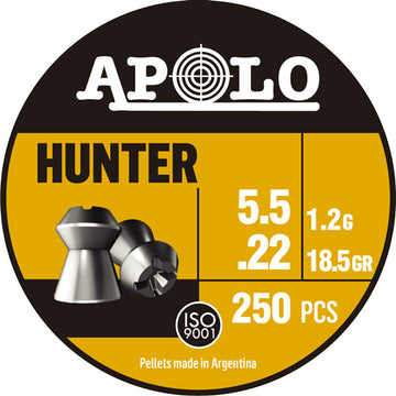 Apolo Pellets Hunter .22 Cal 18.5gr Hollow Point Airgun Pellets - 250 ct