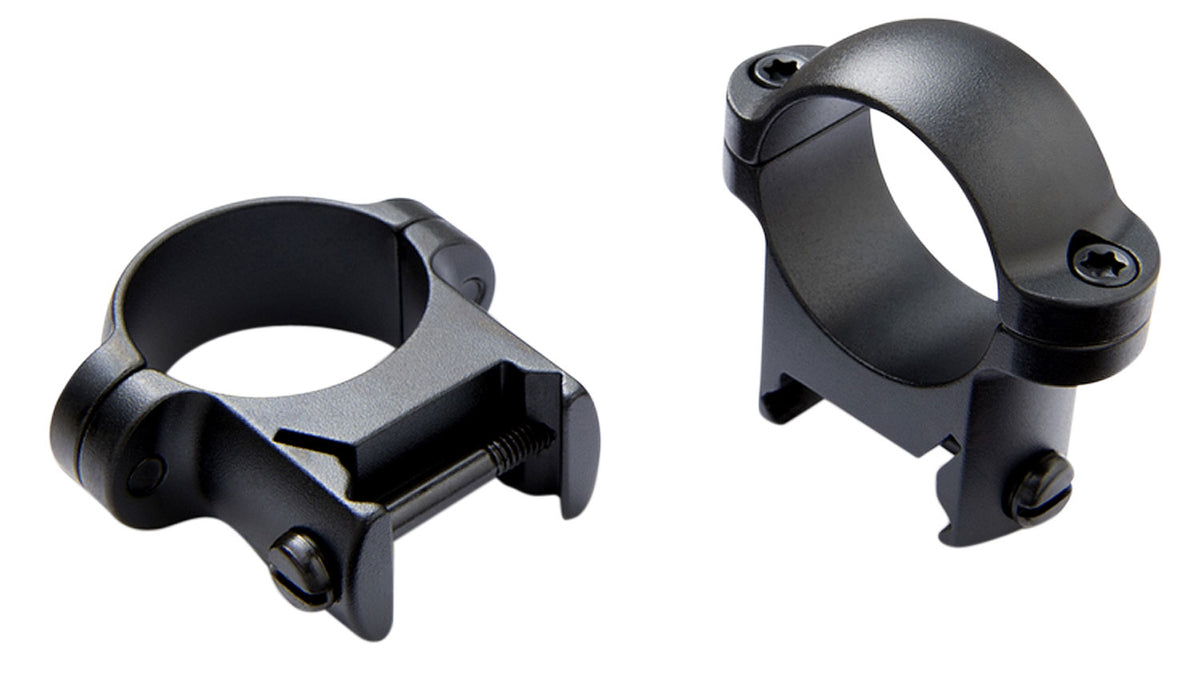 Burris Zee 1" Medium Gloss Black Steel Scope Rings - Weaver Style