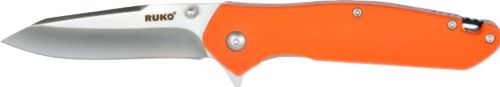 Ruko Tactical Folder 3.25" 420A Folding Knife Orange Handle