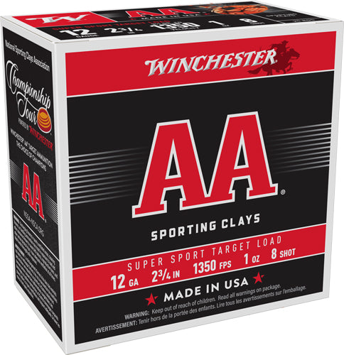 Winchester Ammunition AA 12 Gauge 2.75" 1oz #8 Shot 1350 fps - 250 Rd Case