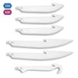 Outdoor Edge RazorSafe RRC6 Replacement Combo Blade Set - 3.5" Drop Point / 5" Boning / Gut Hook - 6 Piece