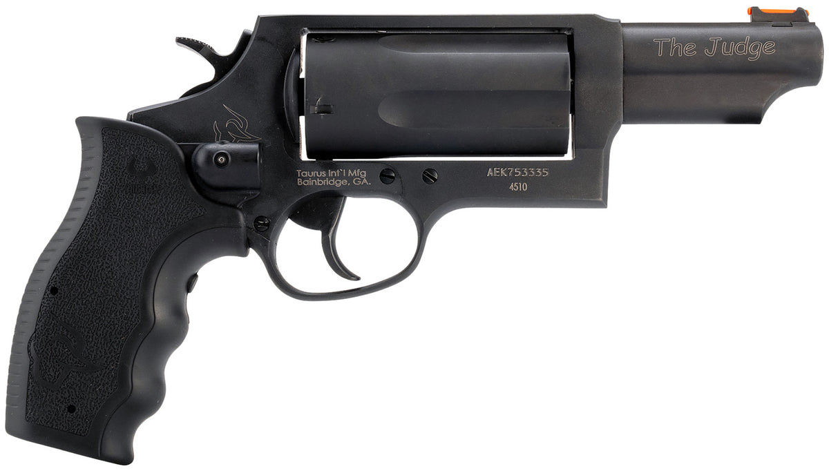 Taurus Judge 45 LC / 410 Bore 3in 5-Shot Full Shroud Revolver - Matte Black Viridian Laser Grip