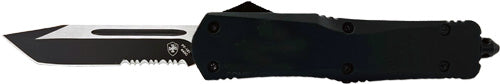 Templar Knife LBR531 Large 3.5" OTF Tanto Part Serrated Stainless Steel Black Rubber Handle