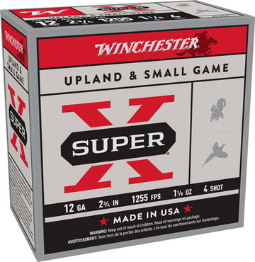 Winchester Ammunition Super-X 12 Gauge 2.75" 1-1/8 oz #4 Shot 1255 fps - 250 Rd Case