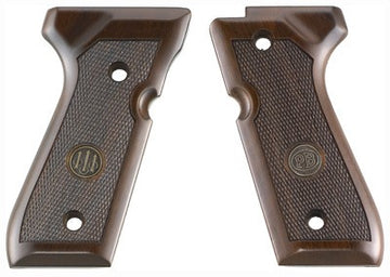 Beretta 92/96 Standard Wood Grips with Medallion - Genuine Walnut
