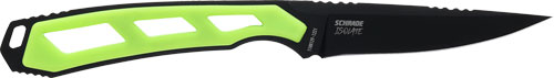 Schrade Isolate Caper 3" Fixed Blade AUS-10 Drop Point Knife - Black/Green