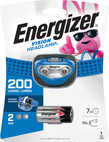Energizer Vision LED Headlamp 200 Lumens w/AAA Batteries - Blue