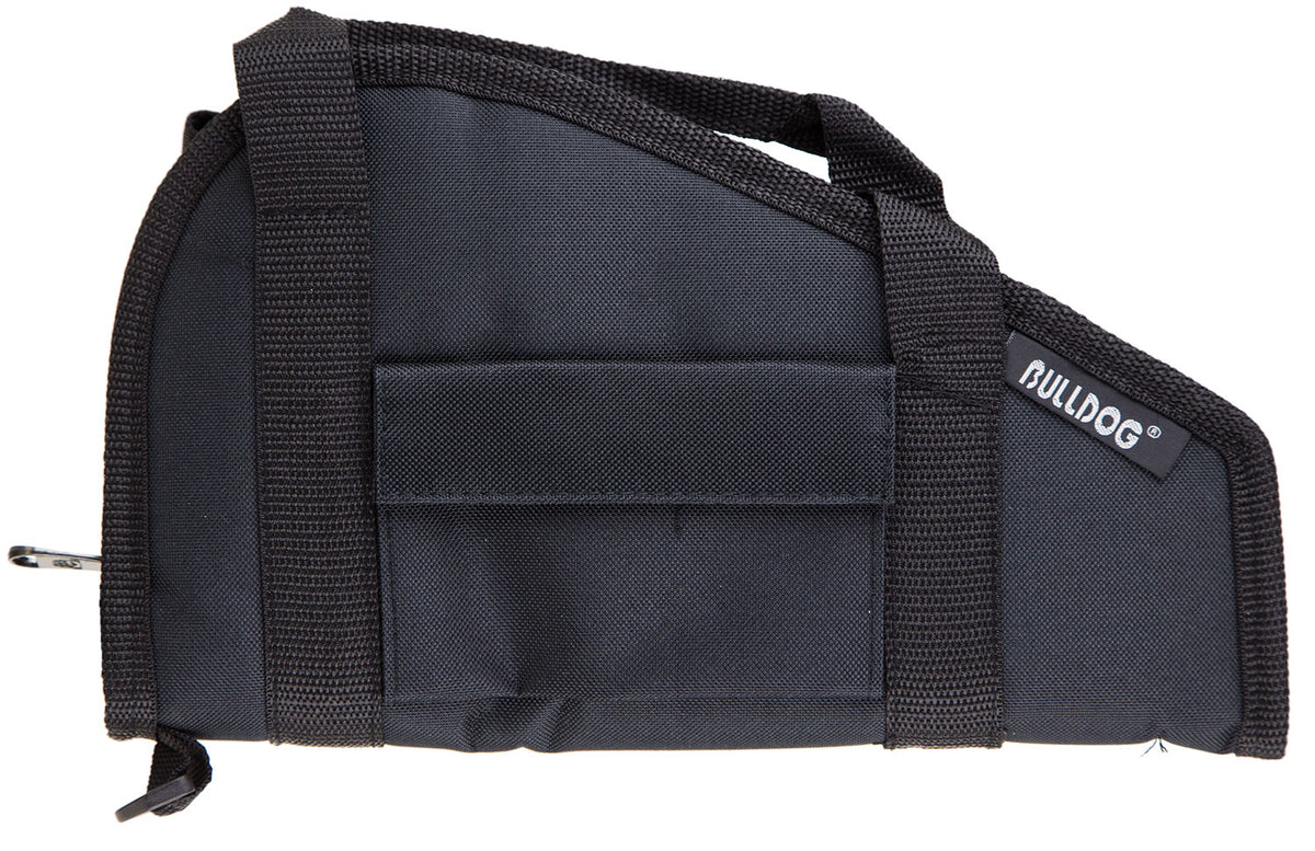 Bulldog BD602 18" Pistol Case - Black Nylon, 1.75" Padding, Accessory Pocket