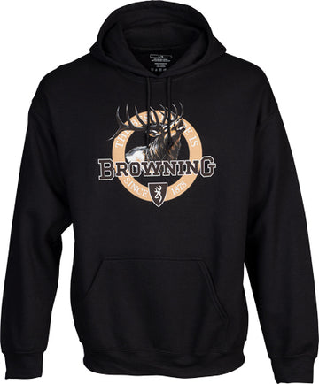 Browning Vintage Emblem Elk Hoodie Black XL